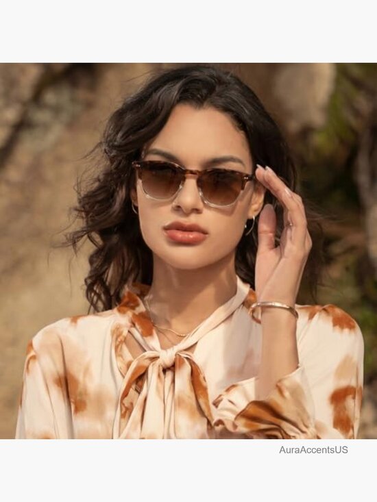 Retro Polarized Sunglasses for Women Small Medium Face UV Protection